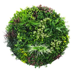 Slimline Artificial Green Wall Disc Colour Fresh Large