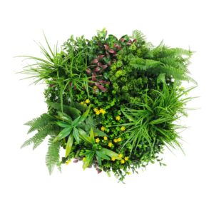 Slimline Artificial Green Wall Disc Country Fern